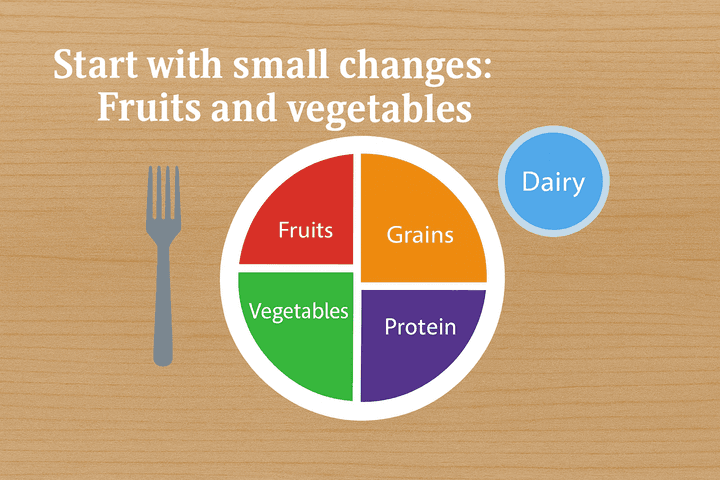 Start with small changes: Fruits and vegetables