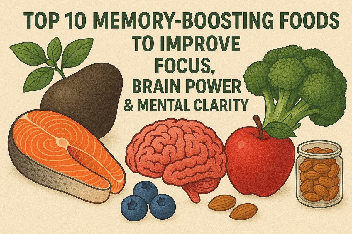 Top 10 Memory-Boosting Foods to Improve Focus, Brain Power & Mental Clarity