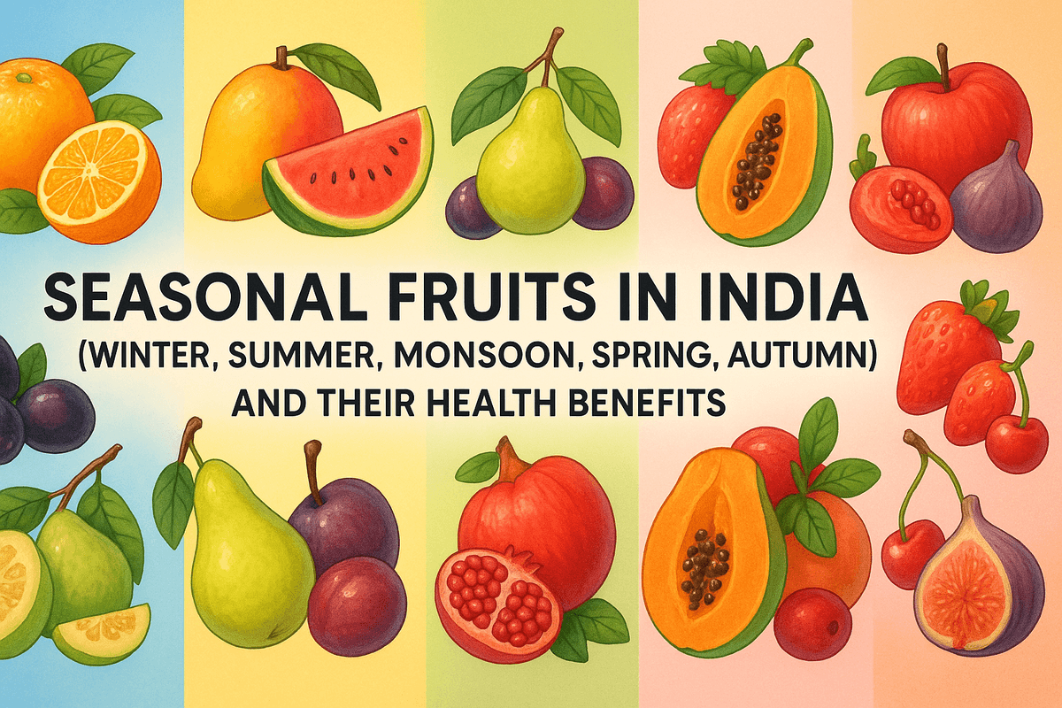 Seasonal Fruits in India (Winter, Summer, Monsoon, Spring, Autumn) and Their Health Benefits